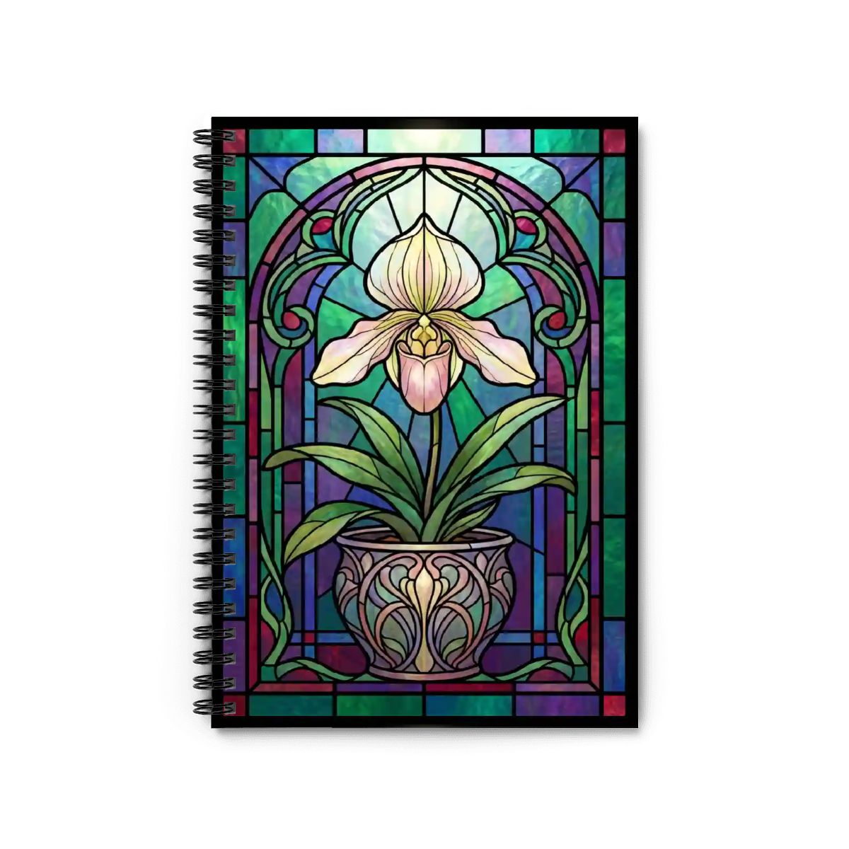 Lady Slipper Spiral Notebook Paphiopedilum Journal