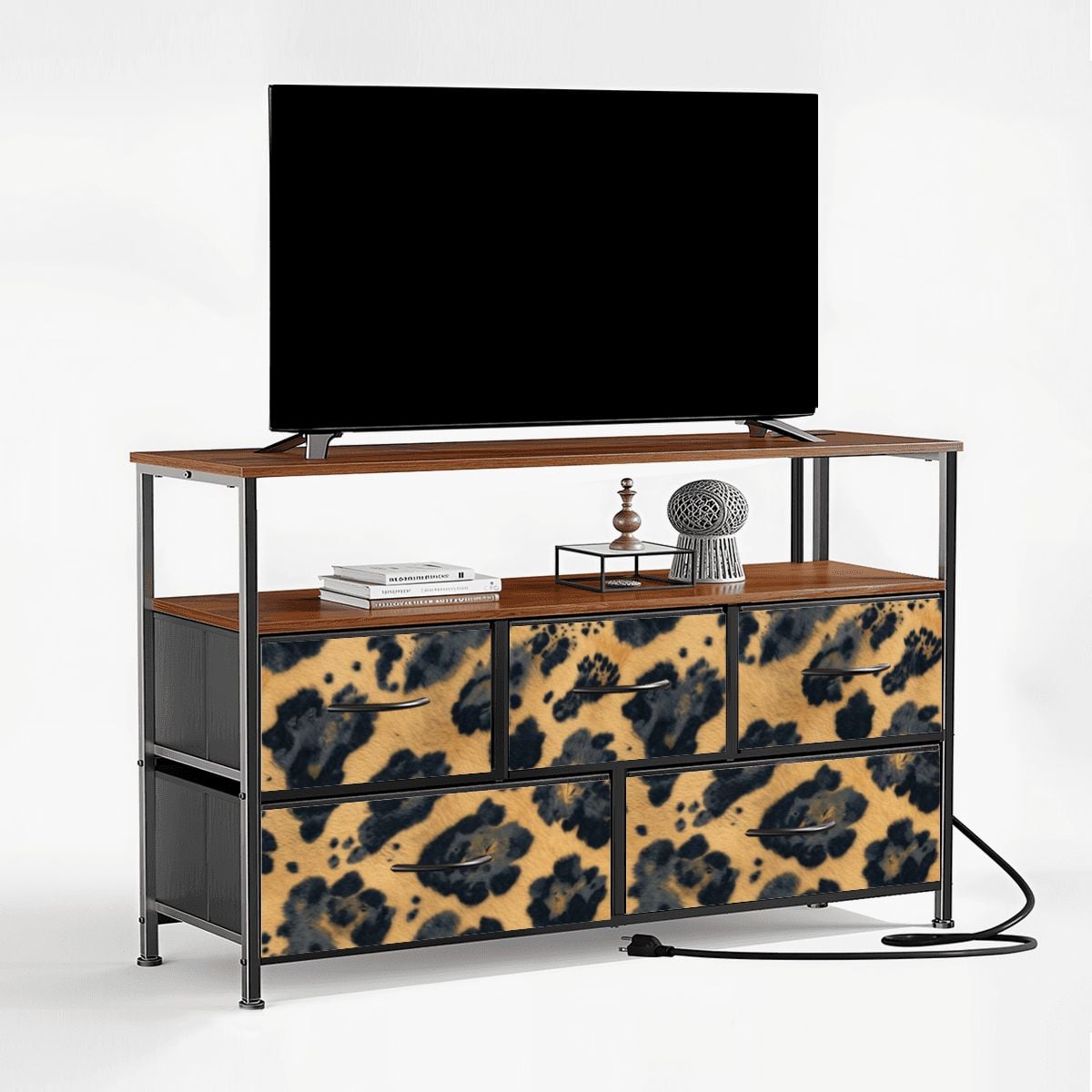 5Drawer TV Stand Dresser 22cloudedleopardaop