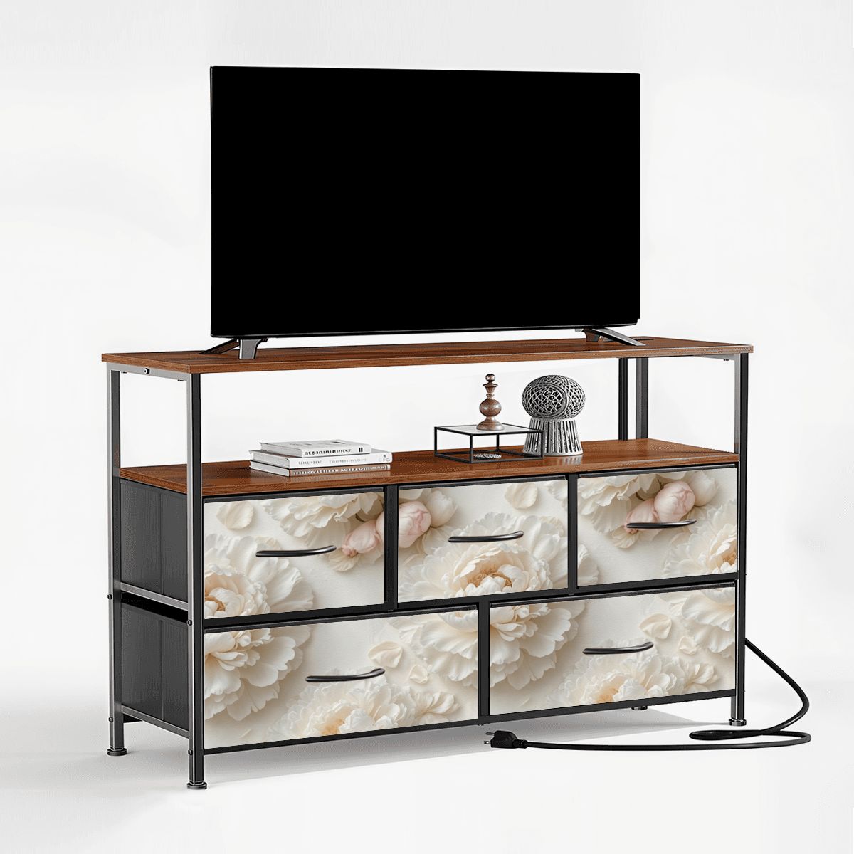 Peonie Biala — TV stand