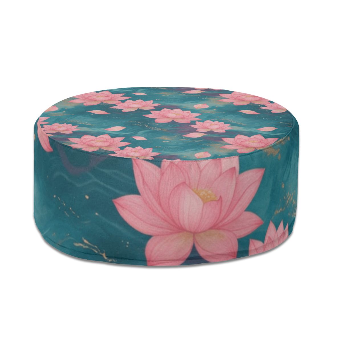 Lotosy Teal — Ottoman