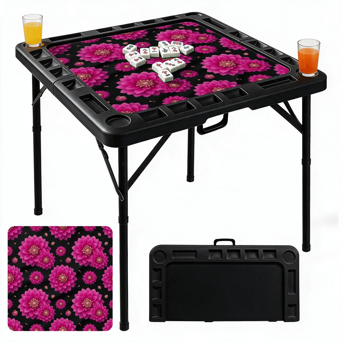Black Foldable Mahjong Table 31daliefuksjav2aop