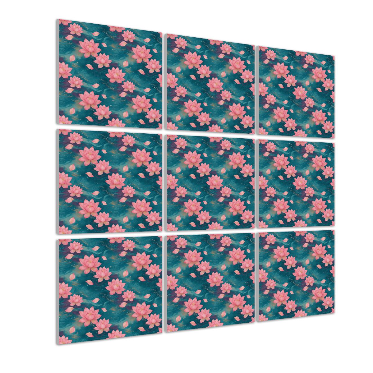 Sound Absorbing Wall Art 9 pcs 15lotosytealaop