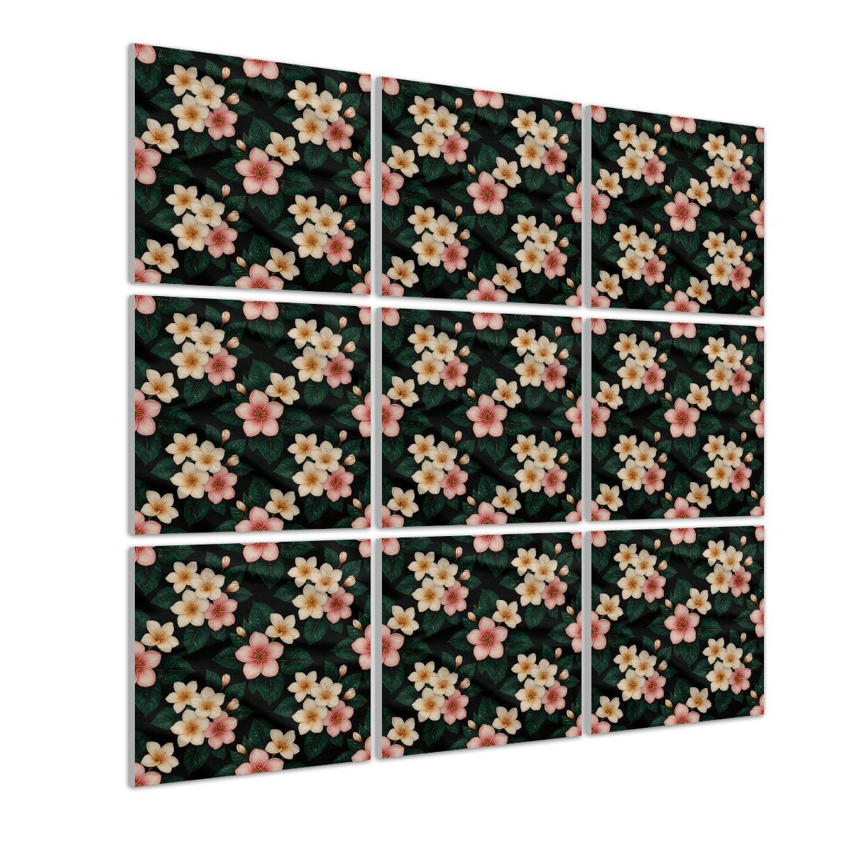 Sound Absorbing Wall Art 9 pcs 35plumeriav2aop