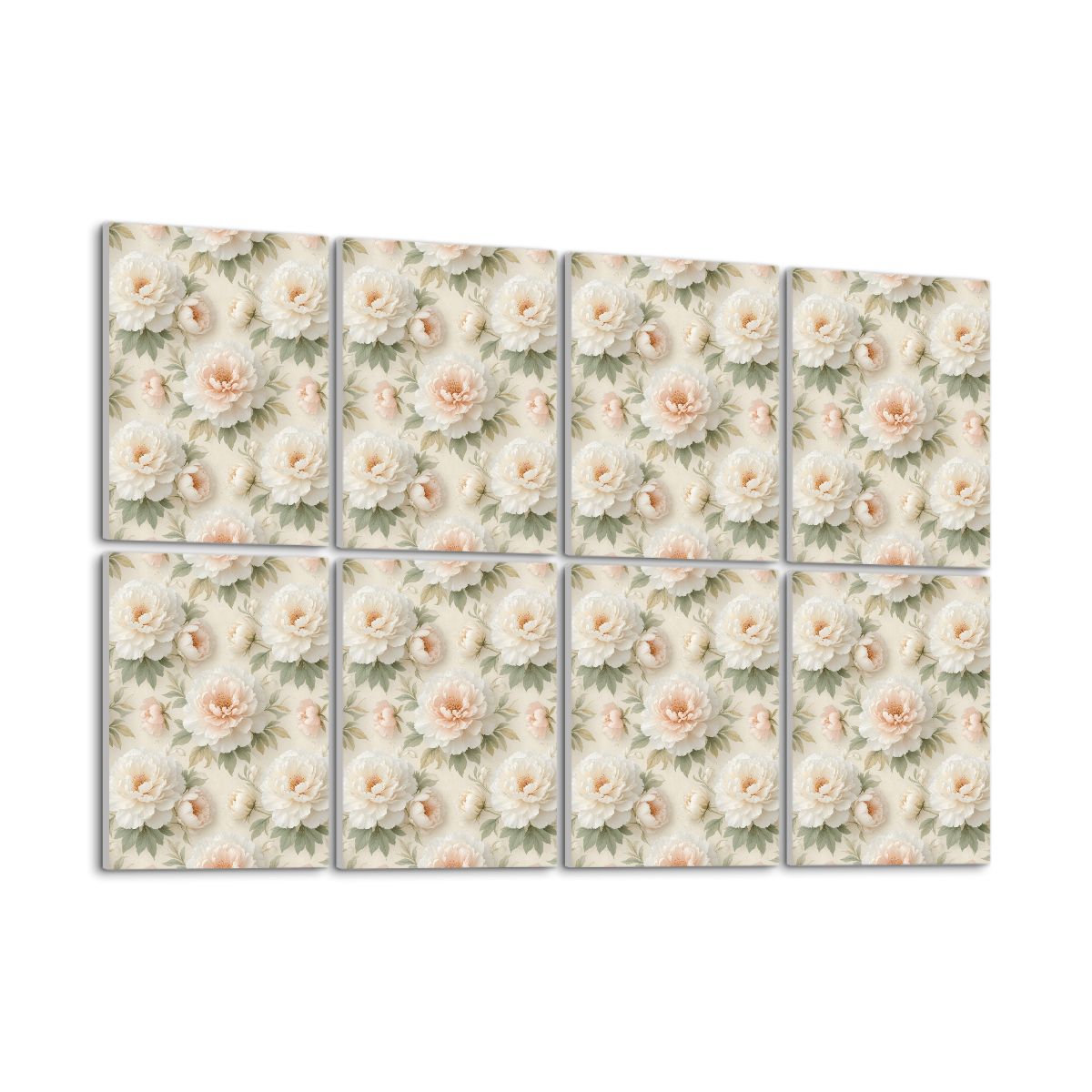 Peonie Biala — Acoustic panels, 8 pcs