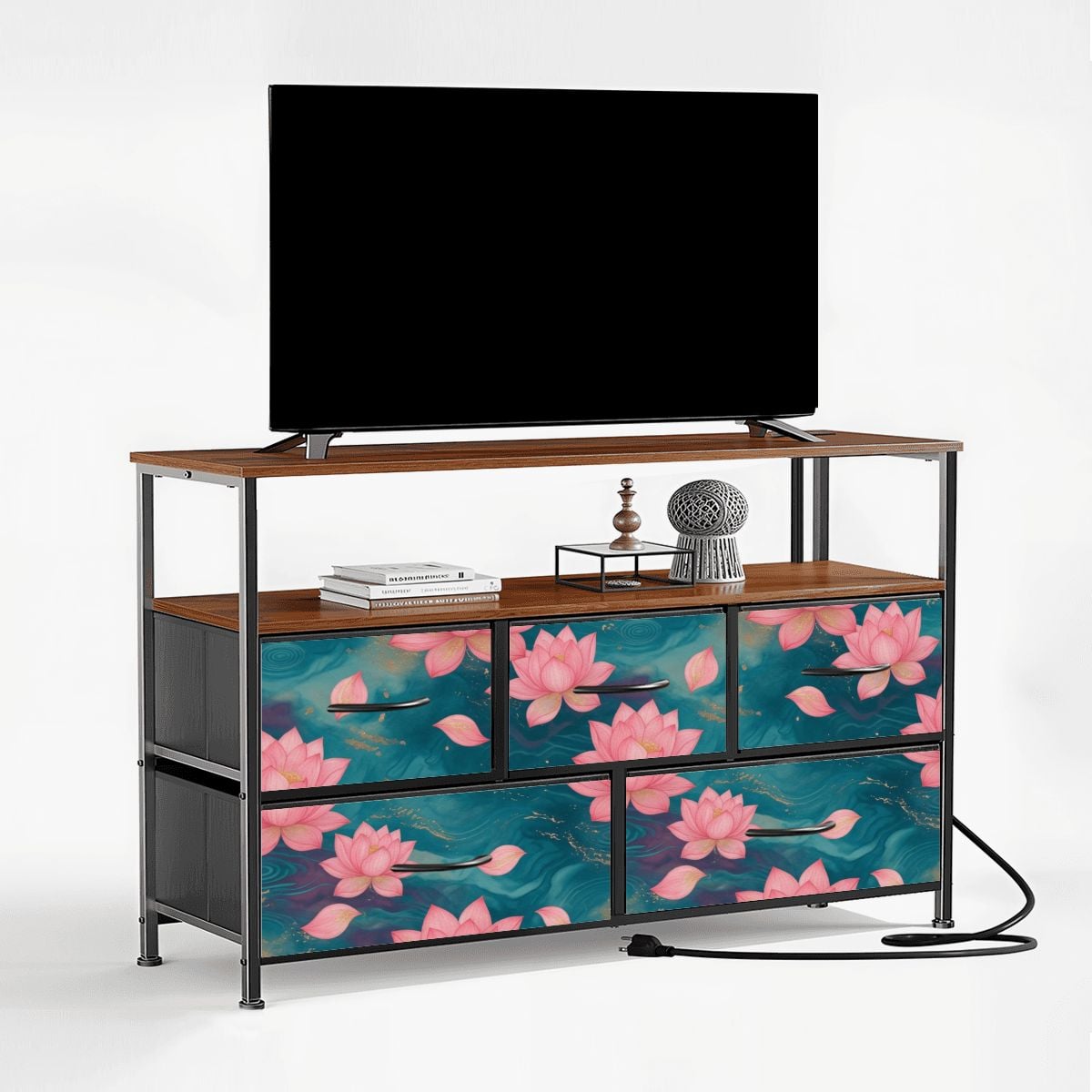 Lotosy Teal — TV stand