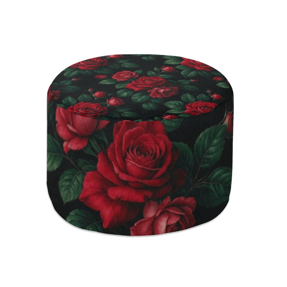 Round Pouf Ottoman 37rozeczerwonev2aop