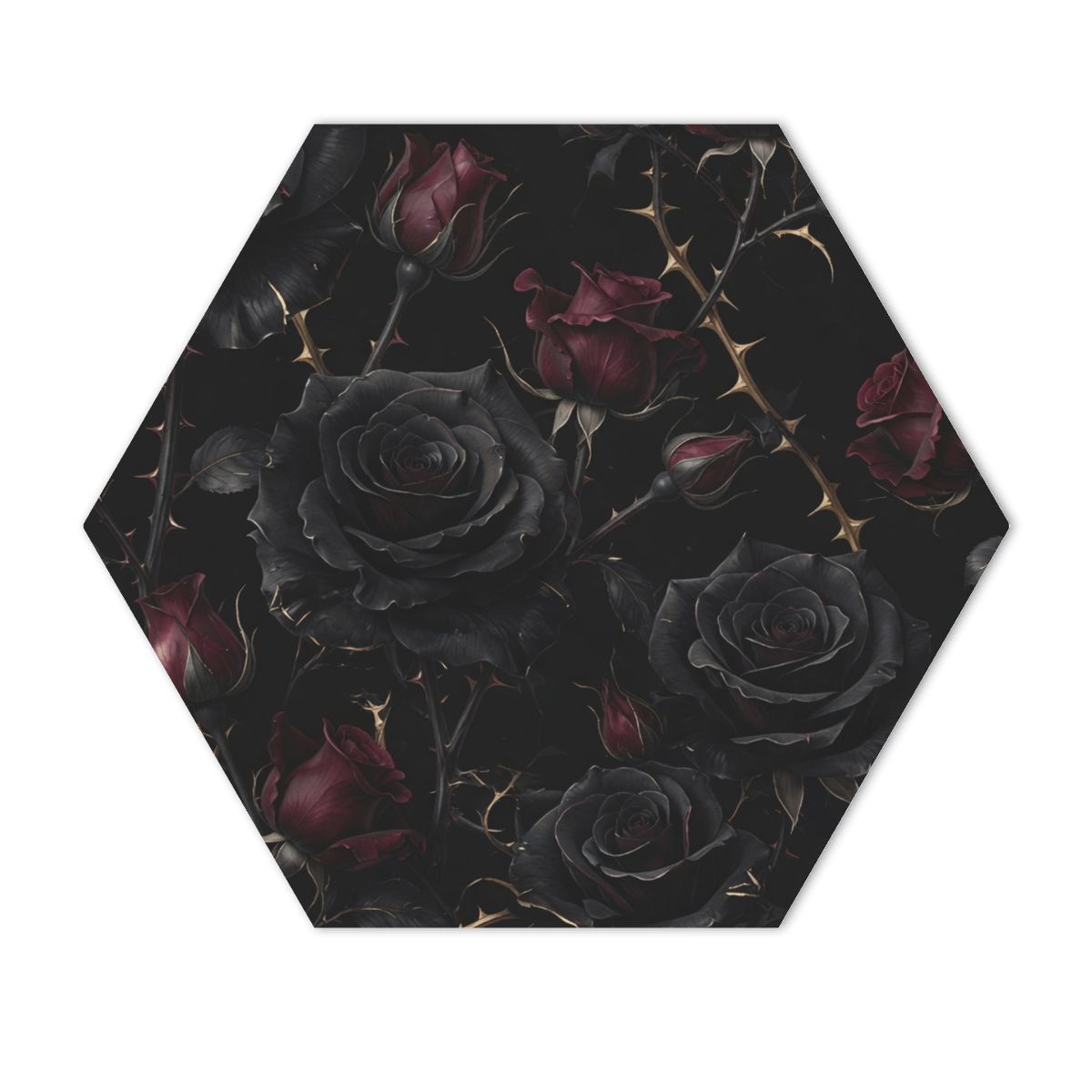 Noir Rose — Hexagon acoustic panel