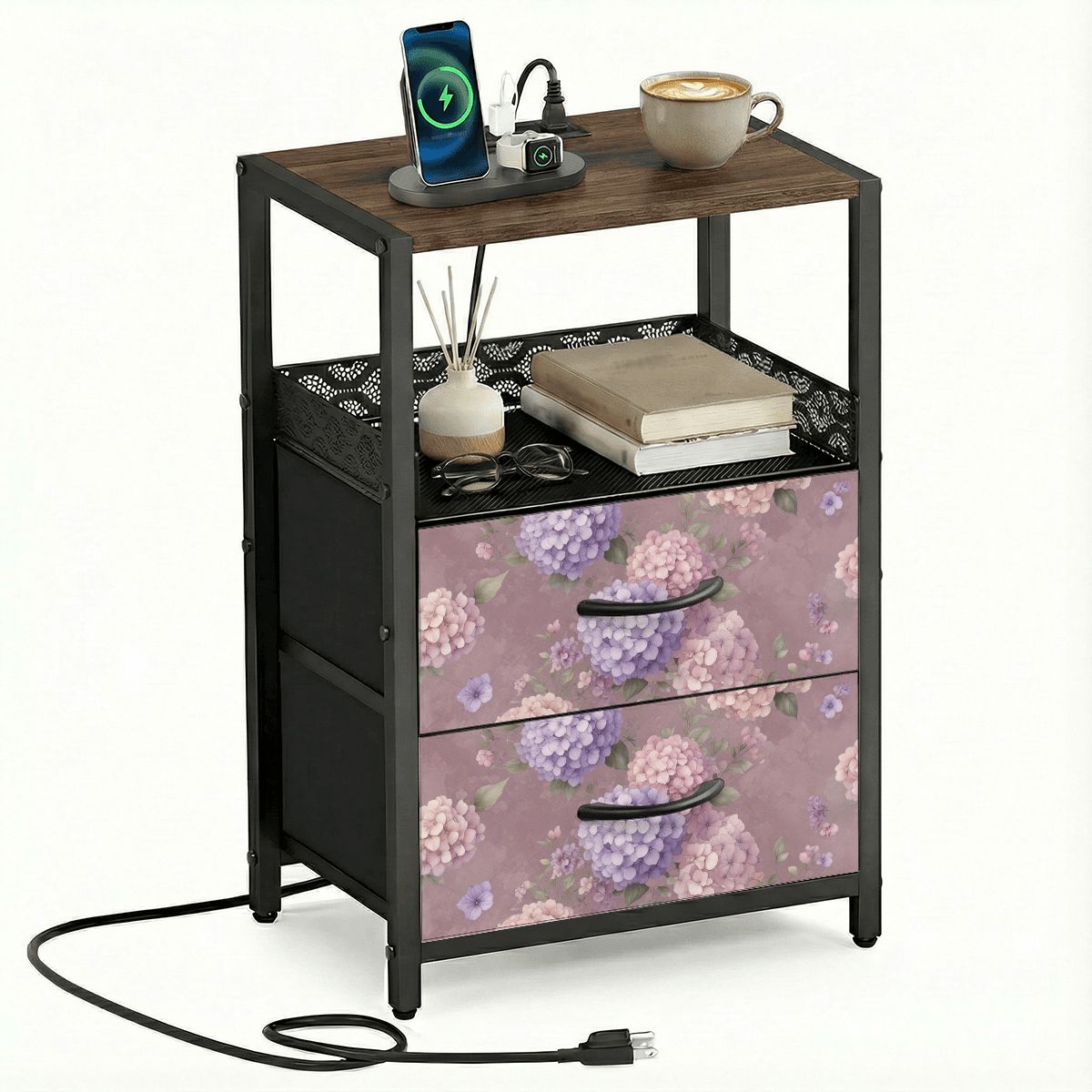 2Drawer Bedside Table 08hortensjelawendaaop
