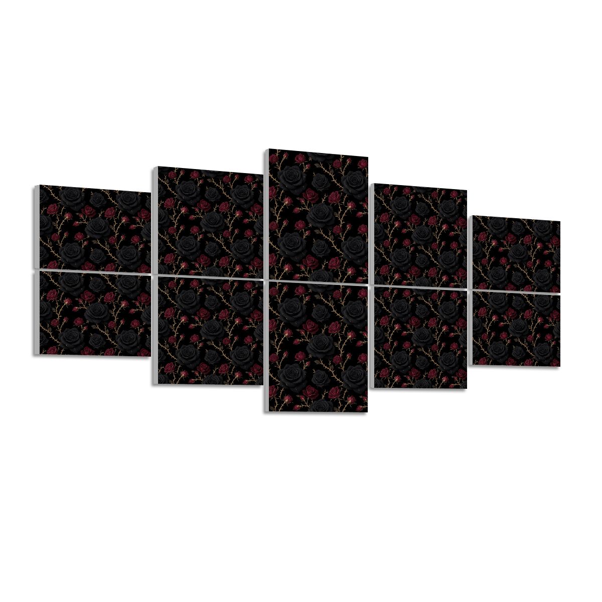 10 Panels Sound Absorbing Wall Art 34noirrosev2aop