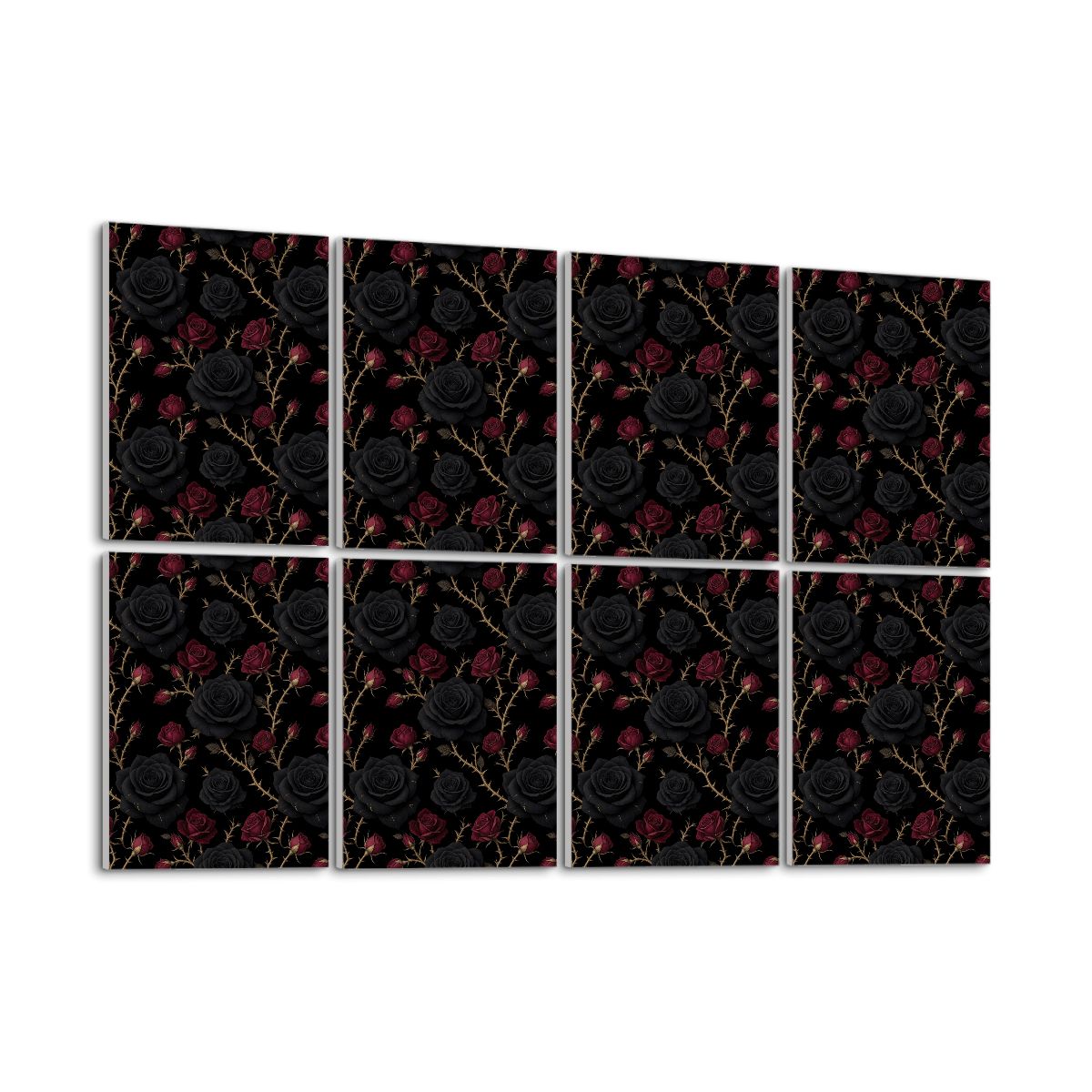 Noir Rose — Acoustic panels, 8 pcs