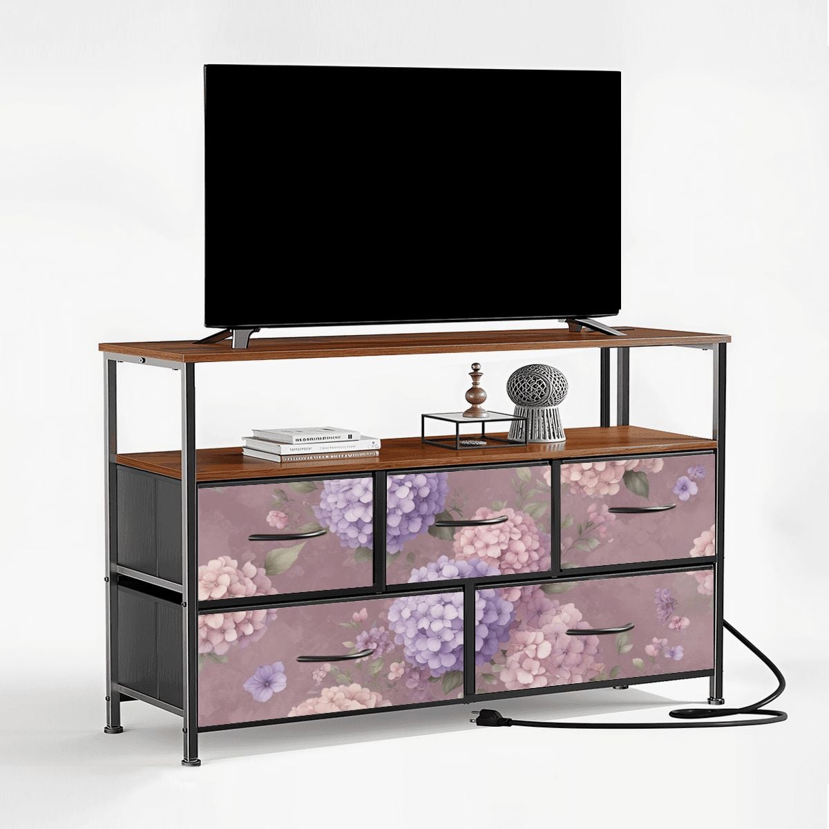5Drawer TV Stand Dresser 08hortensjelawendaaop