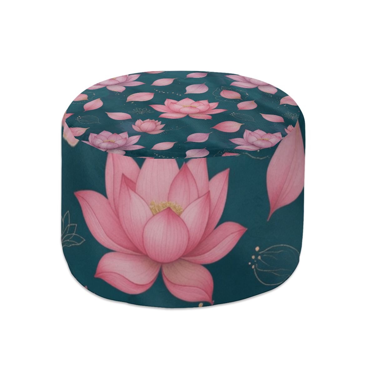 Round Pouf Ottoman 40lotosyv2aop