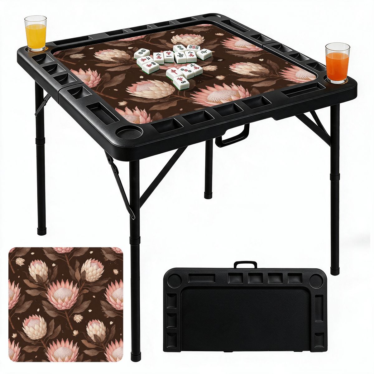 Black Foldable Mahjong Table 20proteaespressoaop
