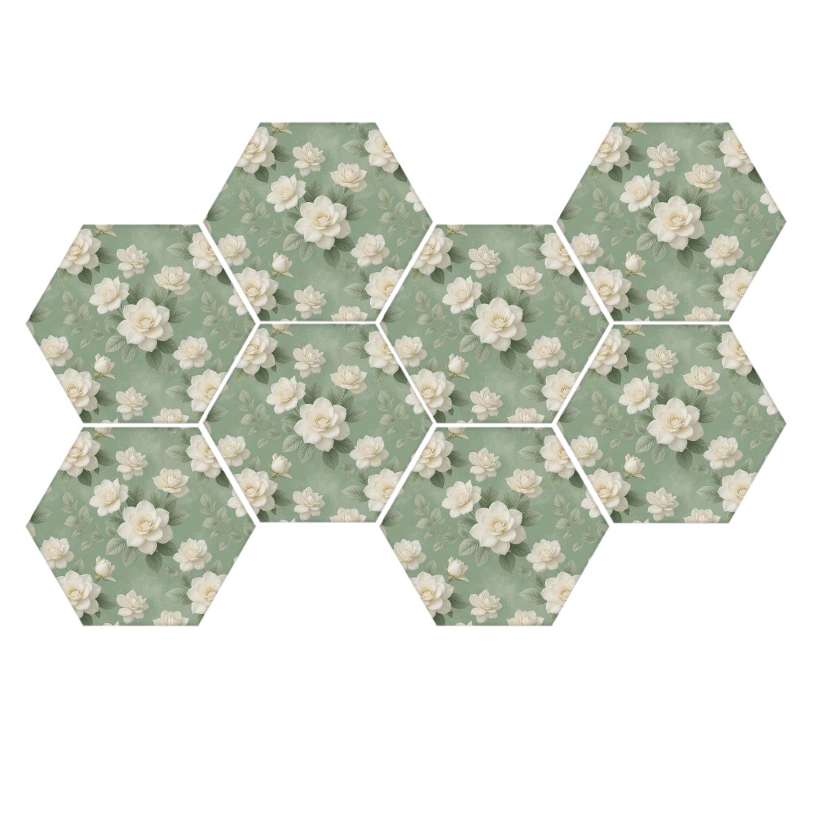 Gardenie Sage — Hexagon acoustic panels