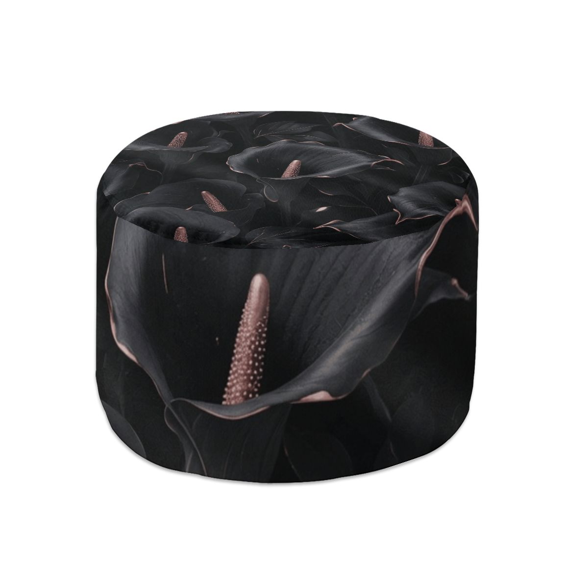 Round Pouf Ottoman 30kalienoirv2aop