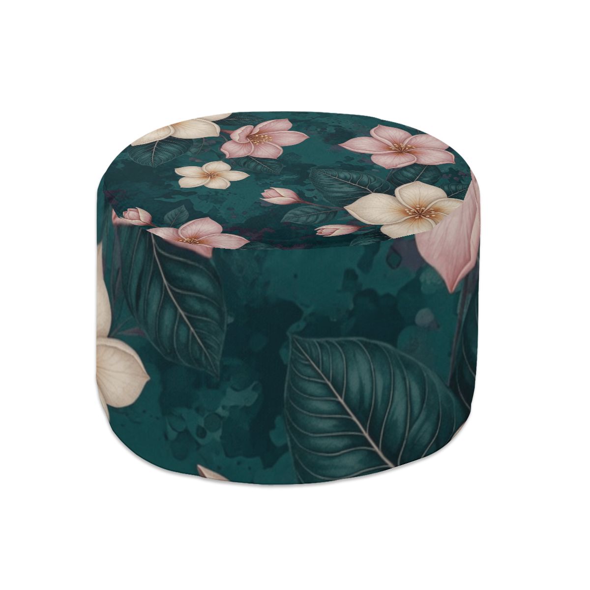 Round Pouf Ottoman 10plumeriatropikaop