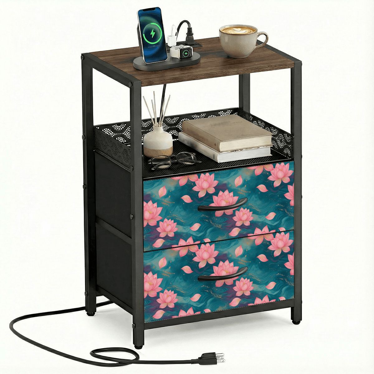 Lotosy Teal — Bedside table