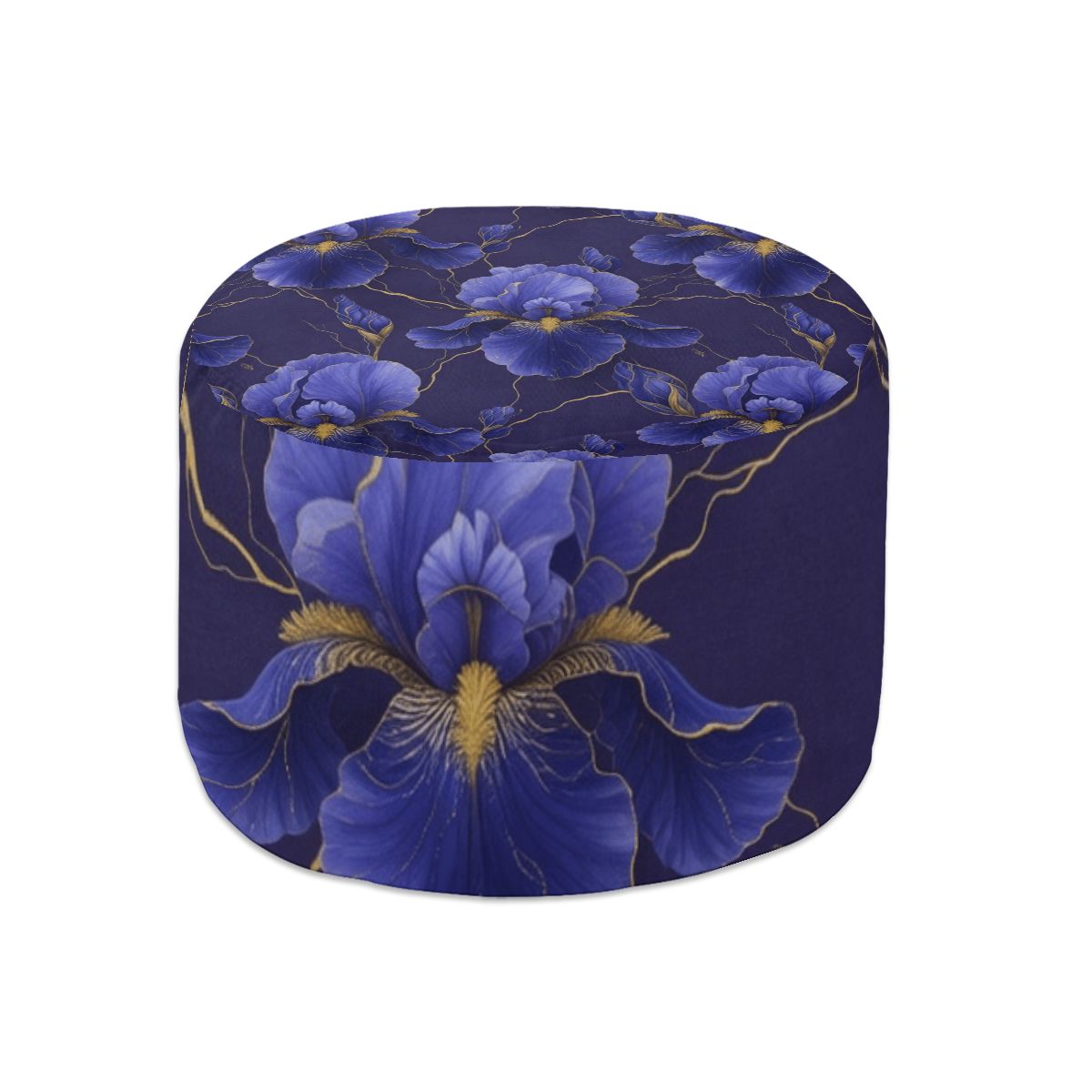 Round Pouf Ottoman 38irysyv2aop