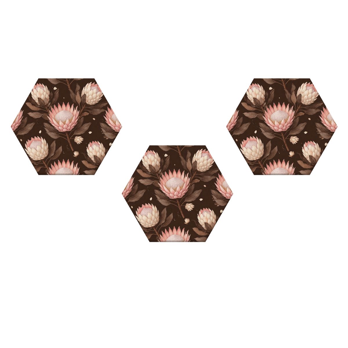 Protea Espresso — Hexagon acoustic panels