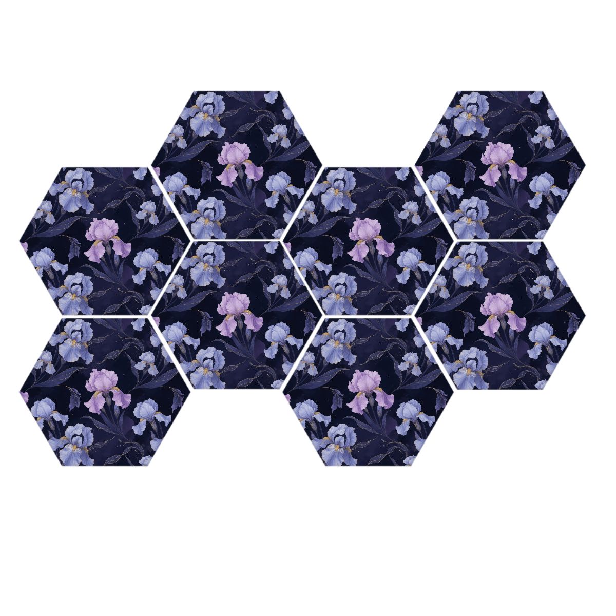 Irysy Indigo — Hexagon acoustic panels