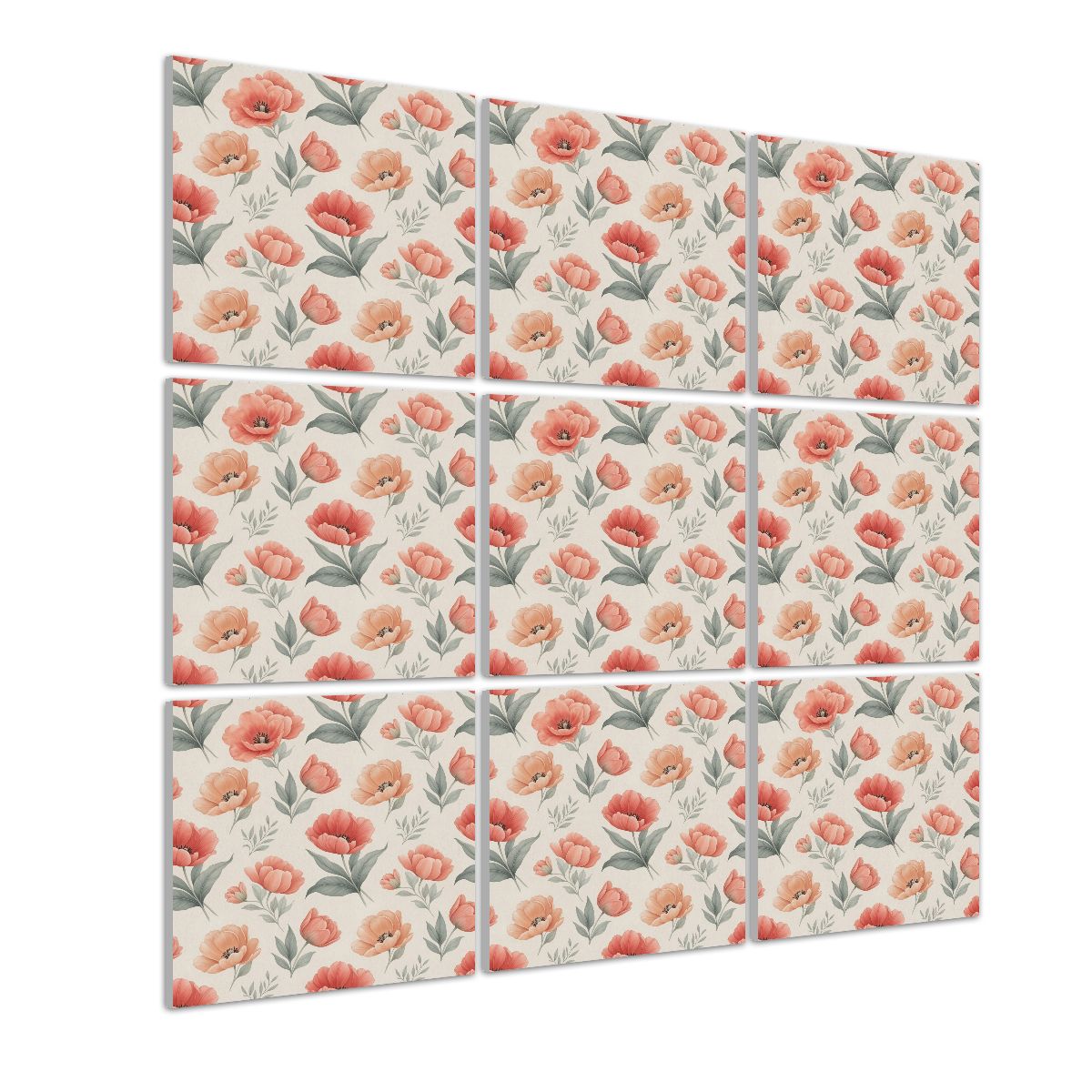 Sound Absorbing Wall Art 9 pcs 14tulipanypeachaop