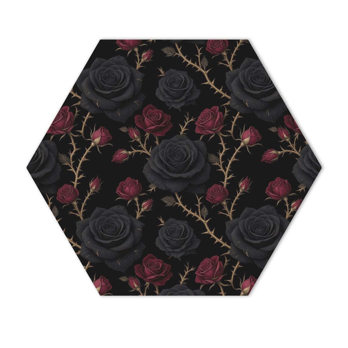 Noir Rose — Panel heksagonalny