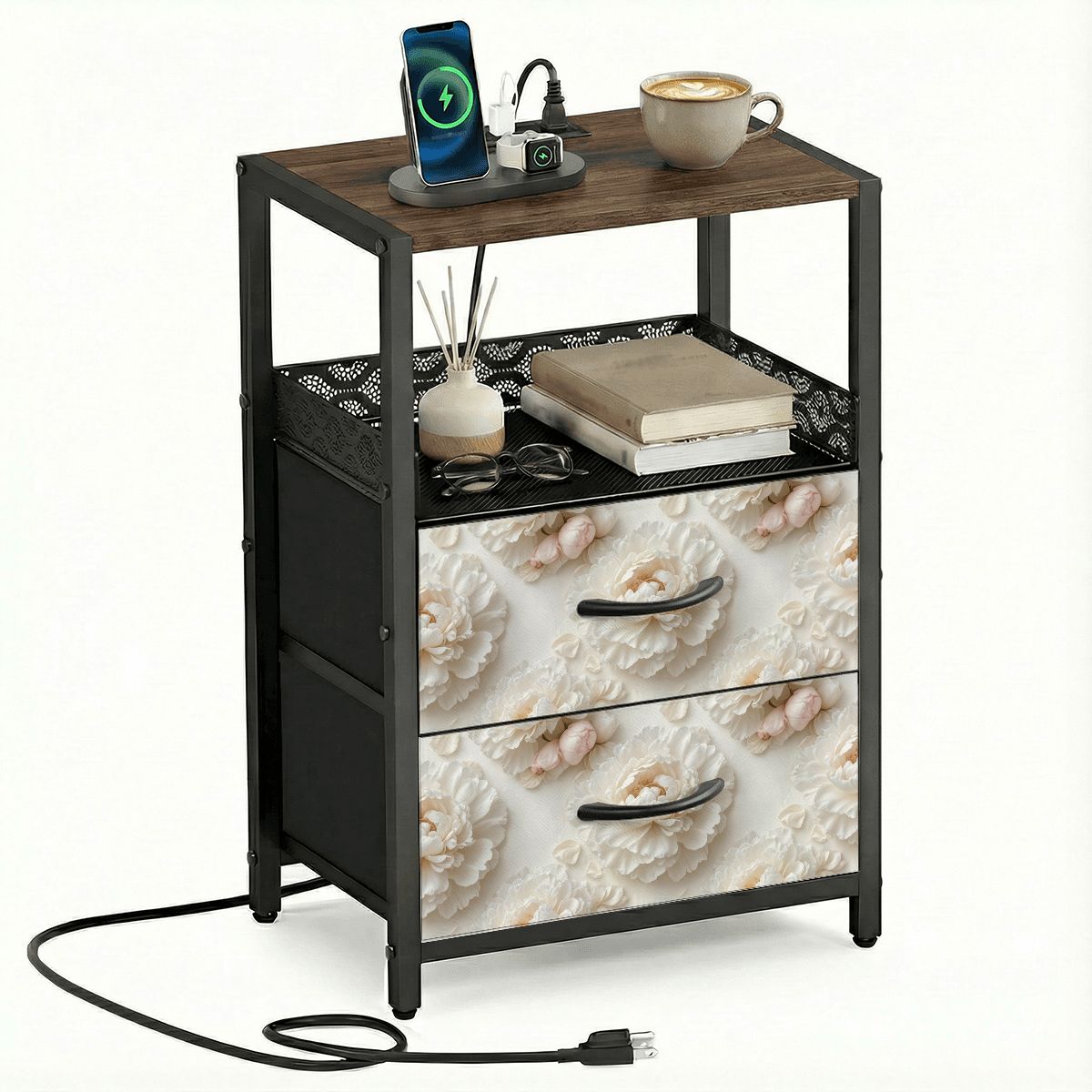 Peonie Biala — Bedside table
