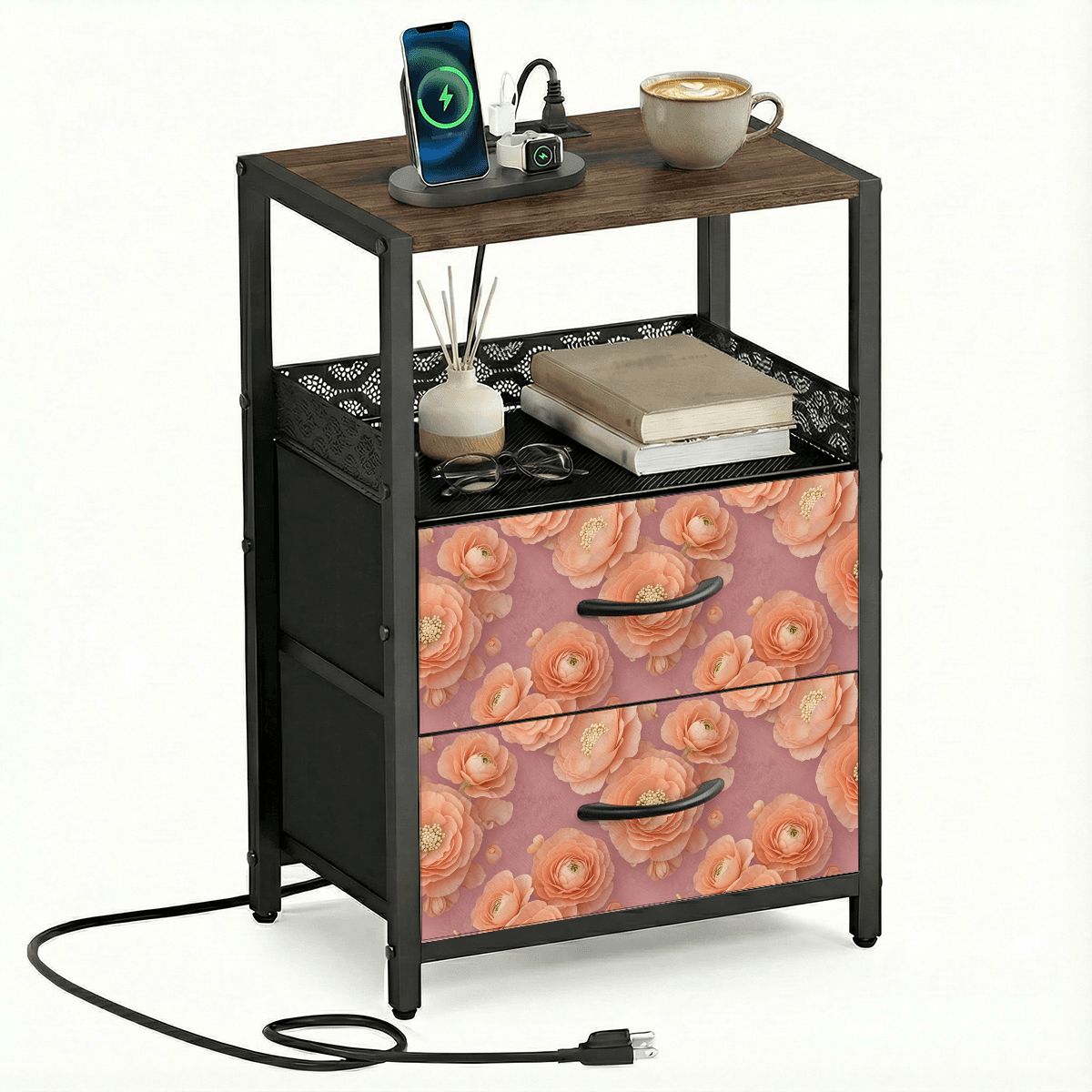 2Drawer Bedside Table 19jaskrybrzoskwiniaaop