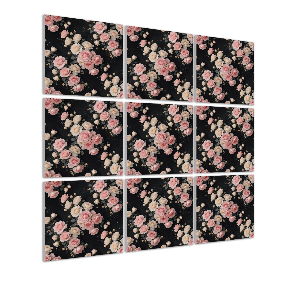 Sound Absorbing Wall Art 9 pcs 27rozekaskadaaop
