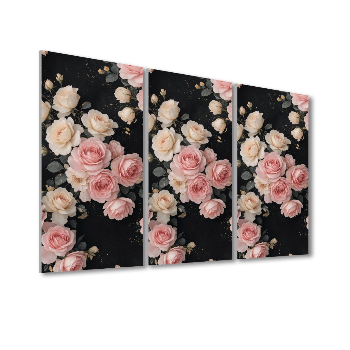 3 Panels Sound Absorbing Wall Art 27rozekaskadaaop