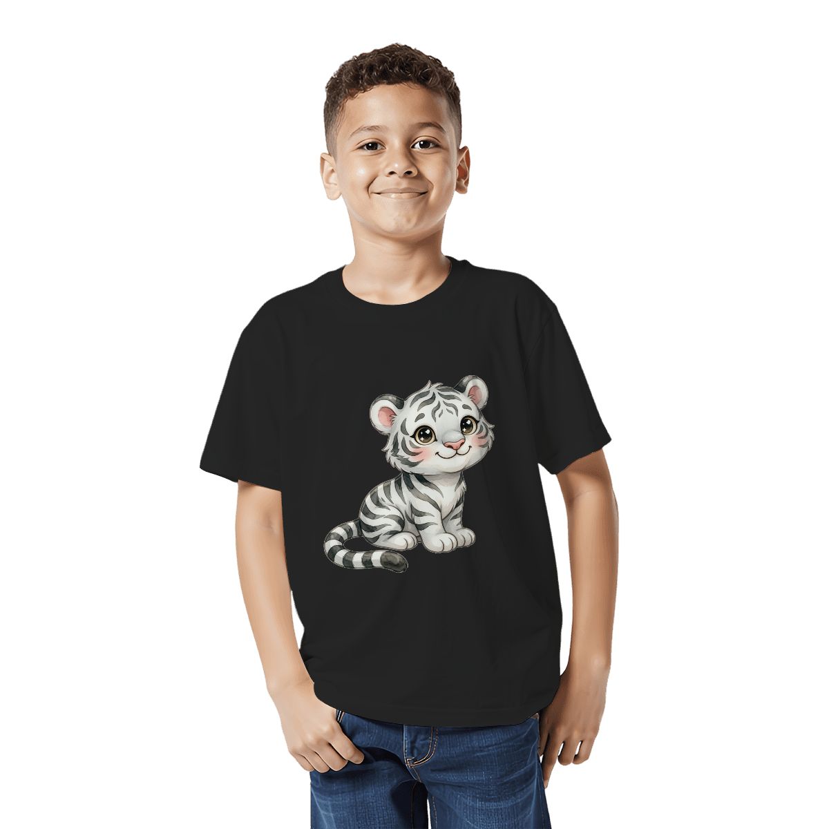 Kids' Cotton TShirt (Made in USA) 56bialytygrysek