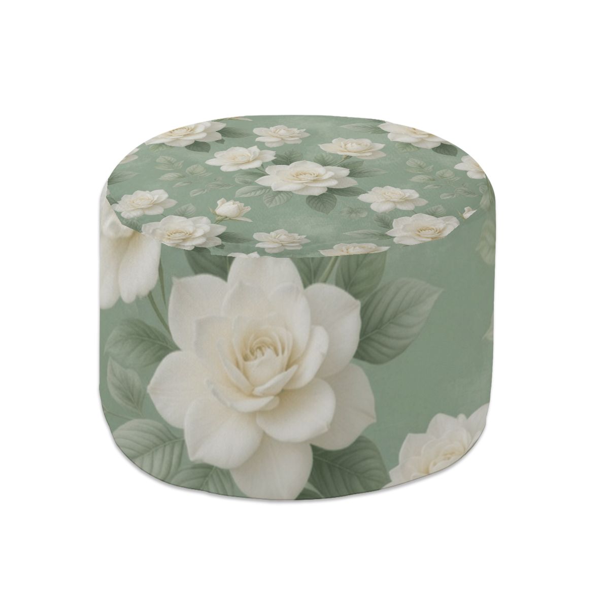 Round Pouf Ottoman 18gardeniesageaop