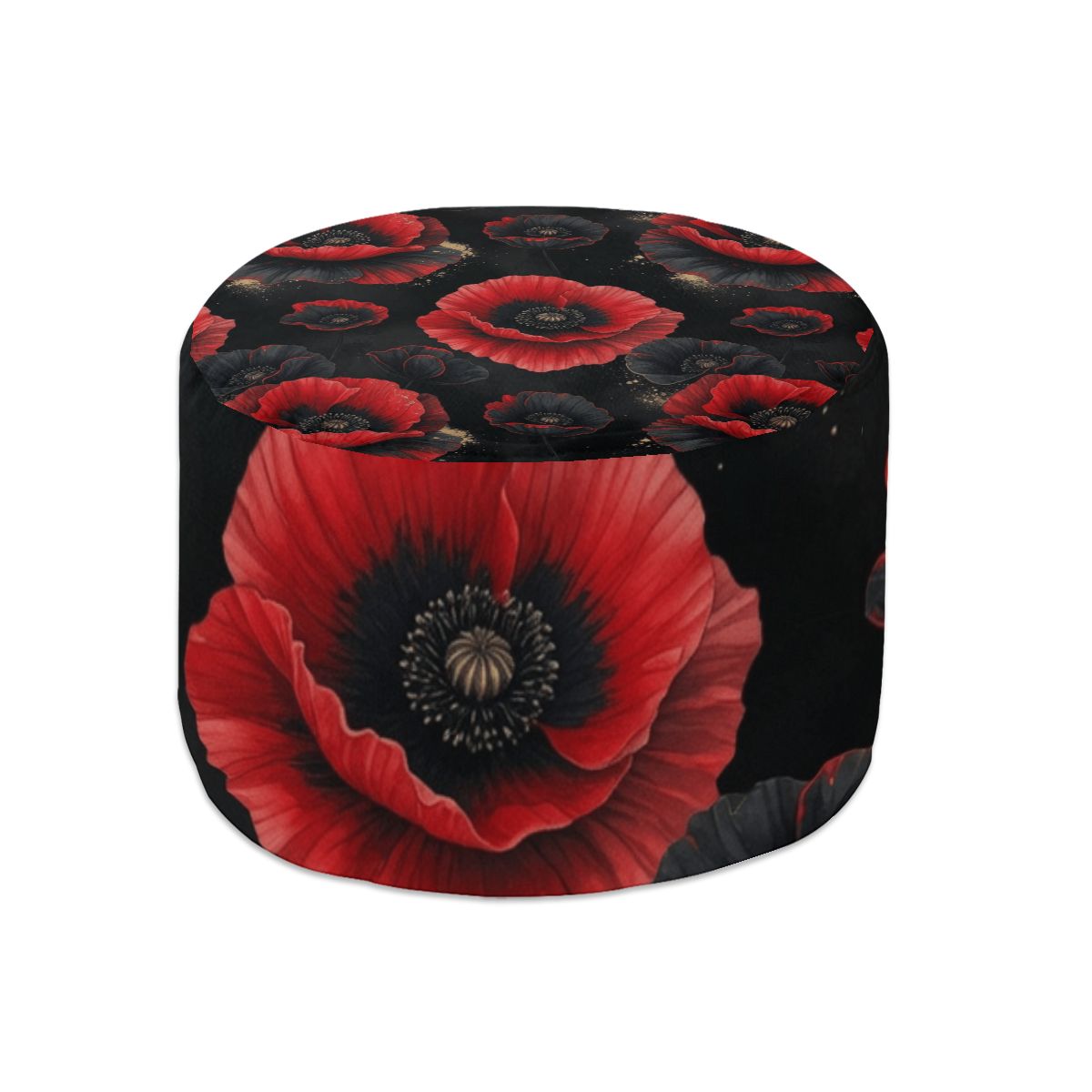 Round Pouf Ottoman 17makinoiraop