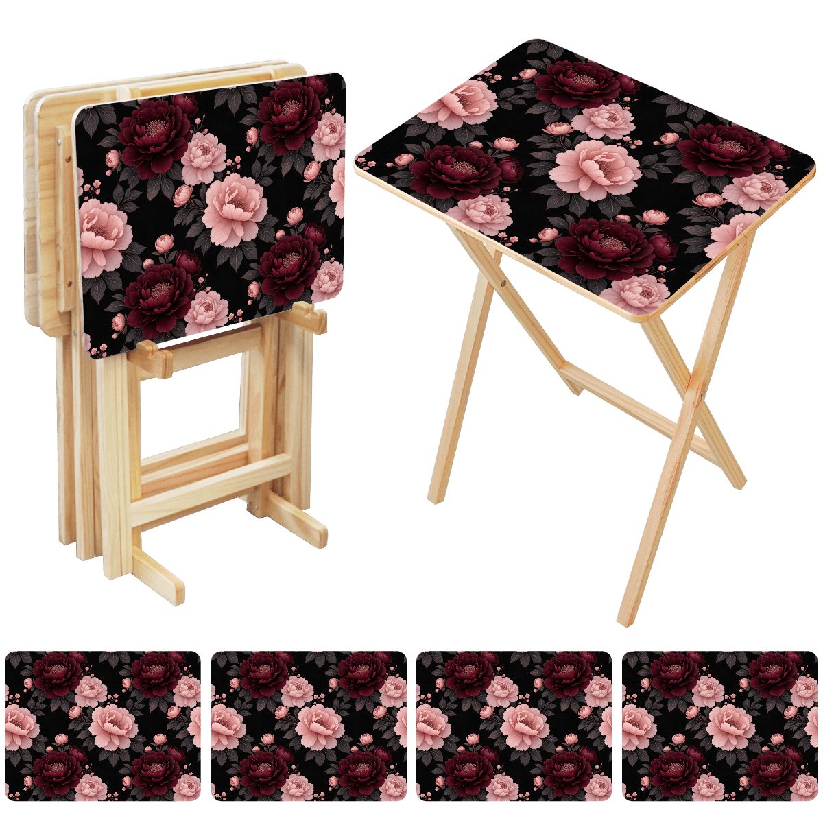 Peonie Garden — TV tray