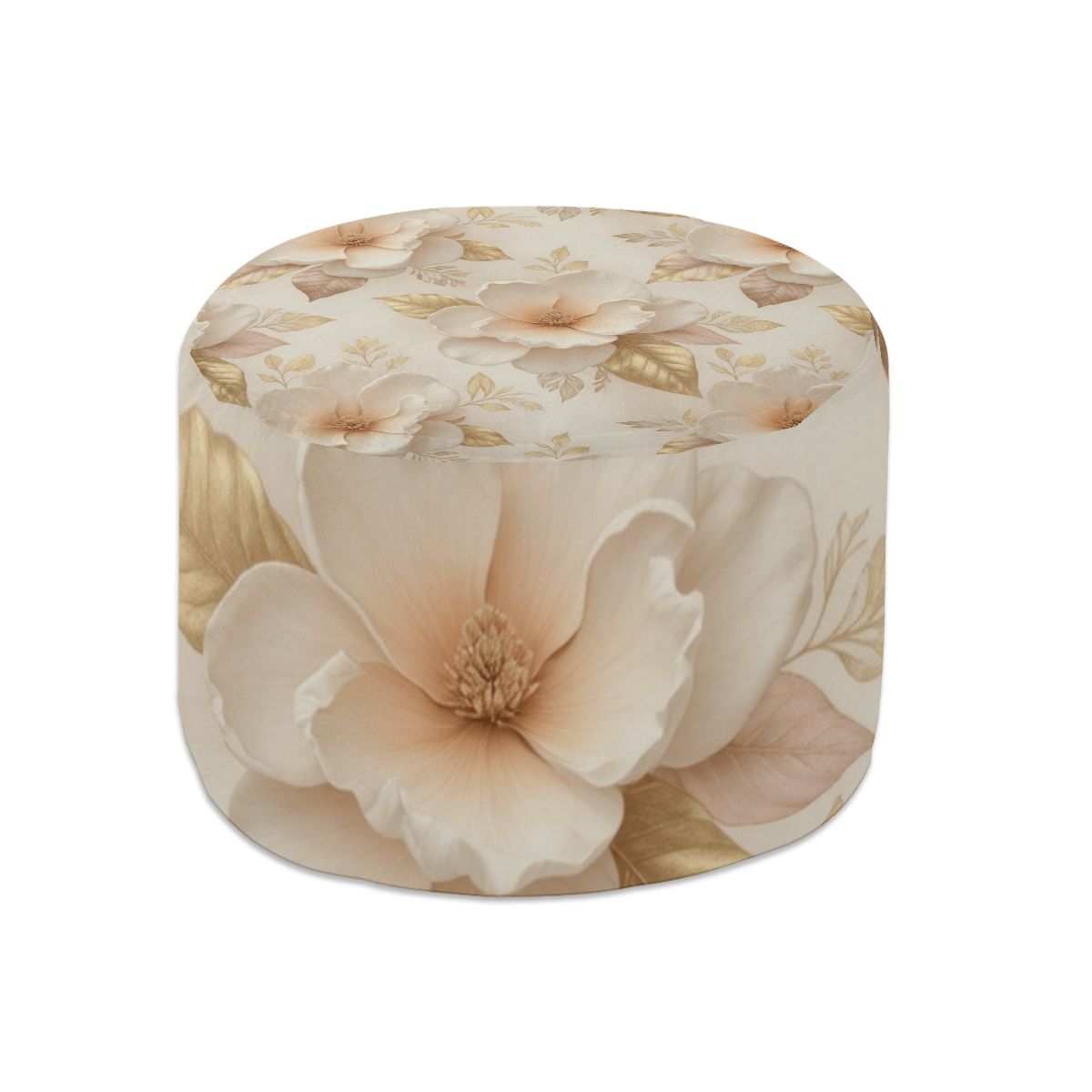 Round Pouf Ottoman 04magnoliechampagneaop