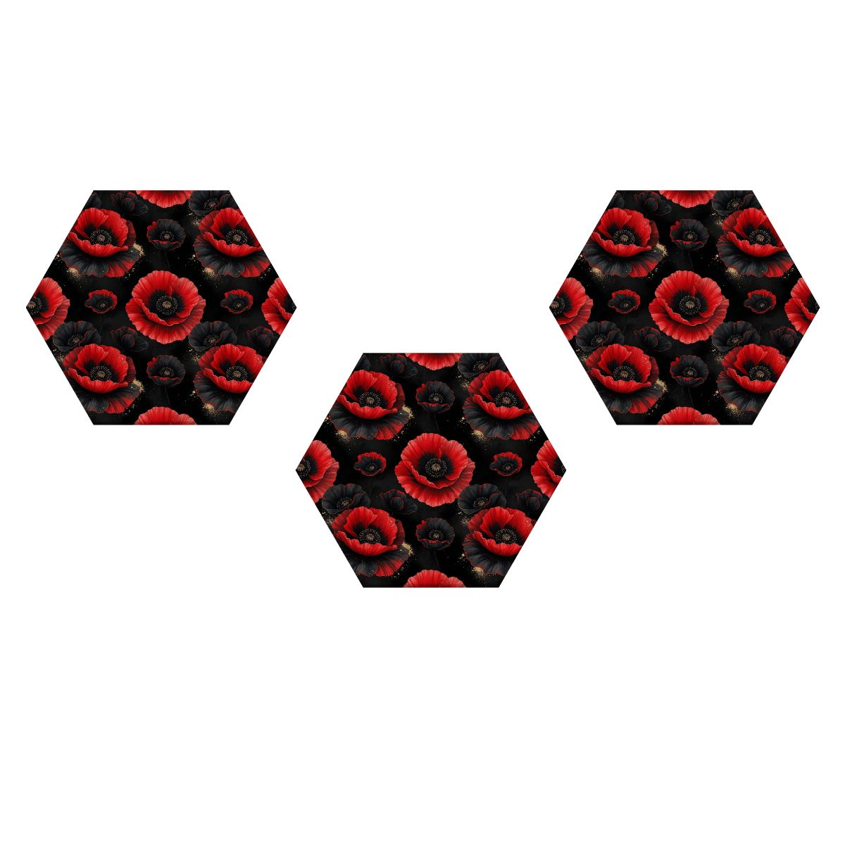 Hexagon Sound Absorbing Panels 3 Pieces 17makinoiraop