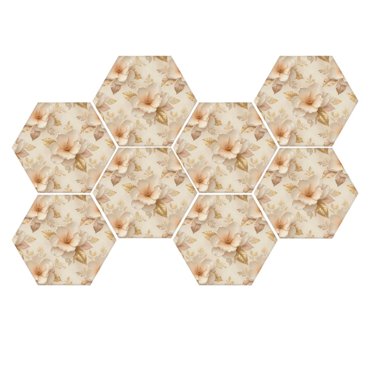 Magnolie Champagne — Hexagon acoustic panels