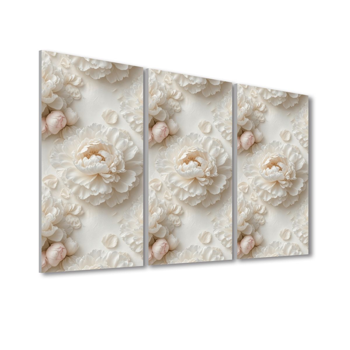 3 Panels Sound Absorbing Wall Art 36peoniebialav2aop