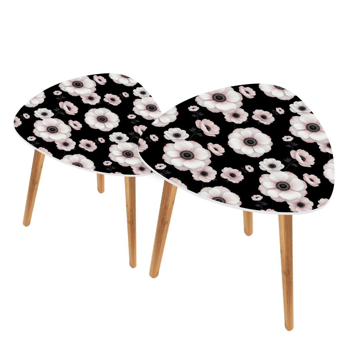 Triangle Coffee Table Set of 2 (Made in USA) 21anemonynoiraop