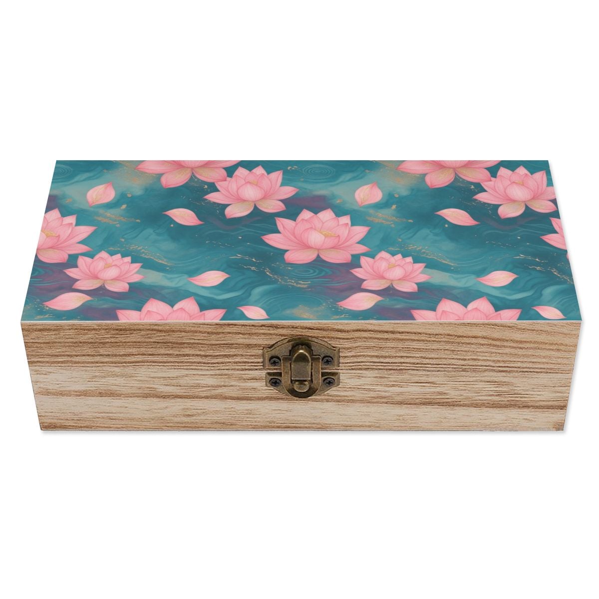 Wooden Storage Box 15lotosytealaop
