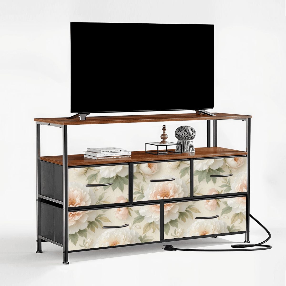 Peonie Biala — TV stand
