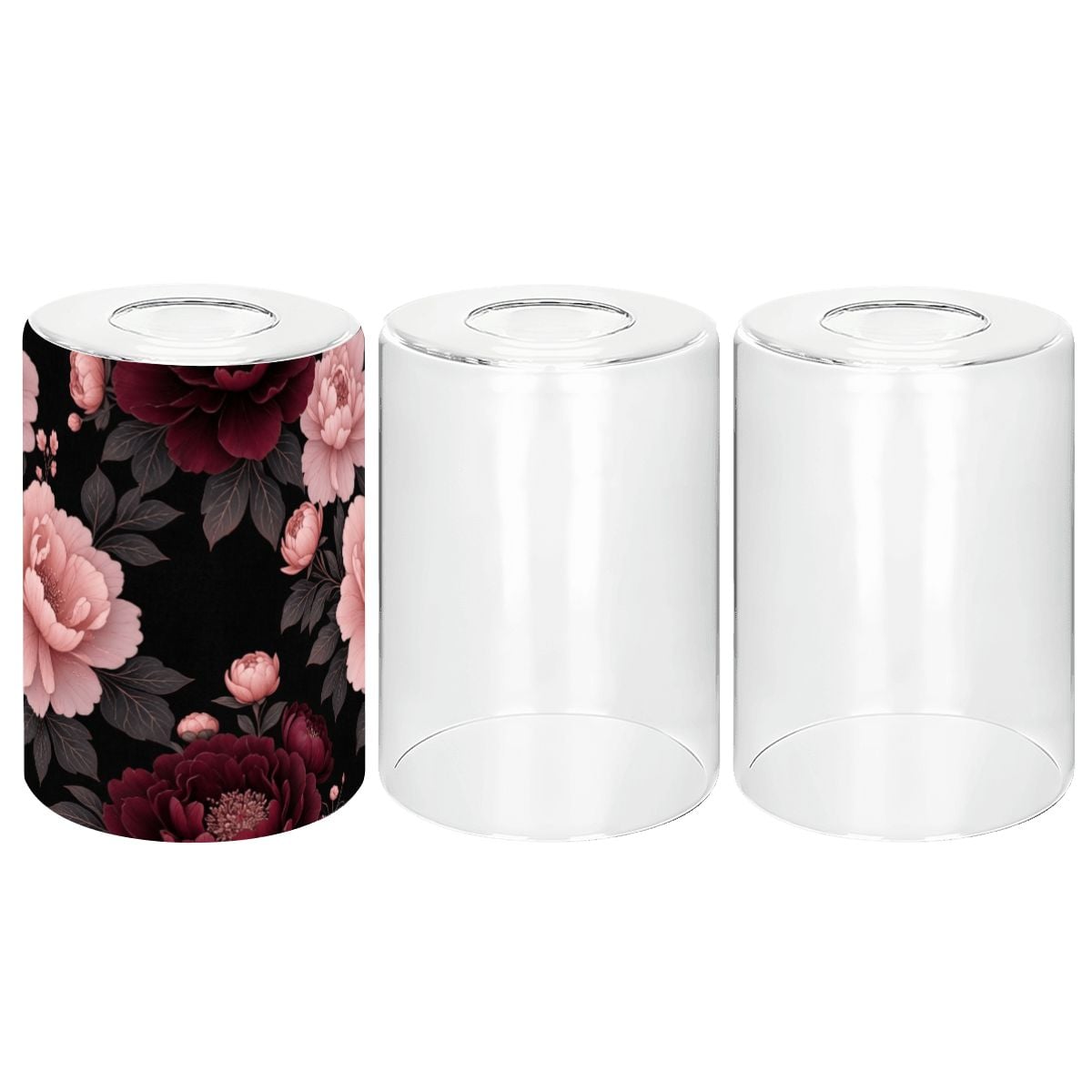 Cylindrical Glass Lampshade 3 pcs 01peoniegardenaop
