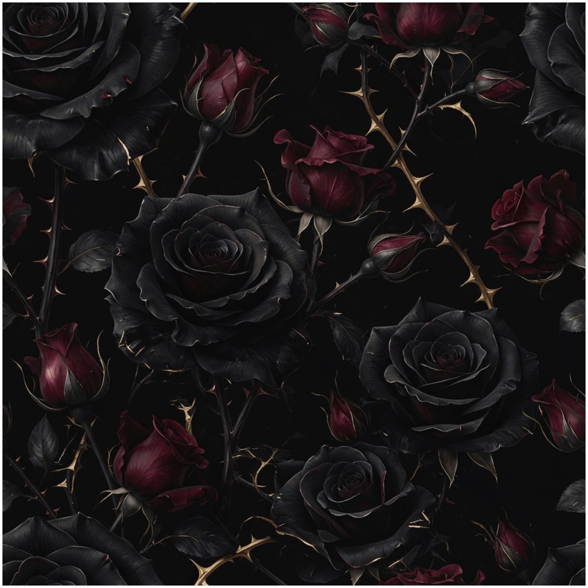 Noir Rose — Shaped rug