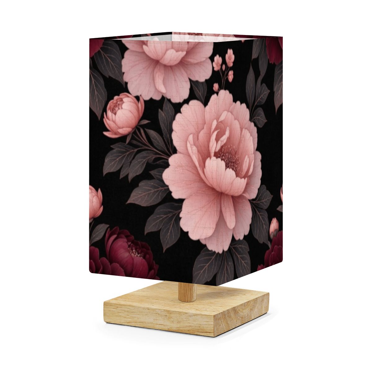 Peonie Garden — Lampa stołowa kwadratowa