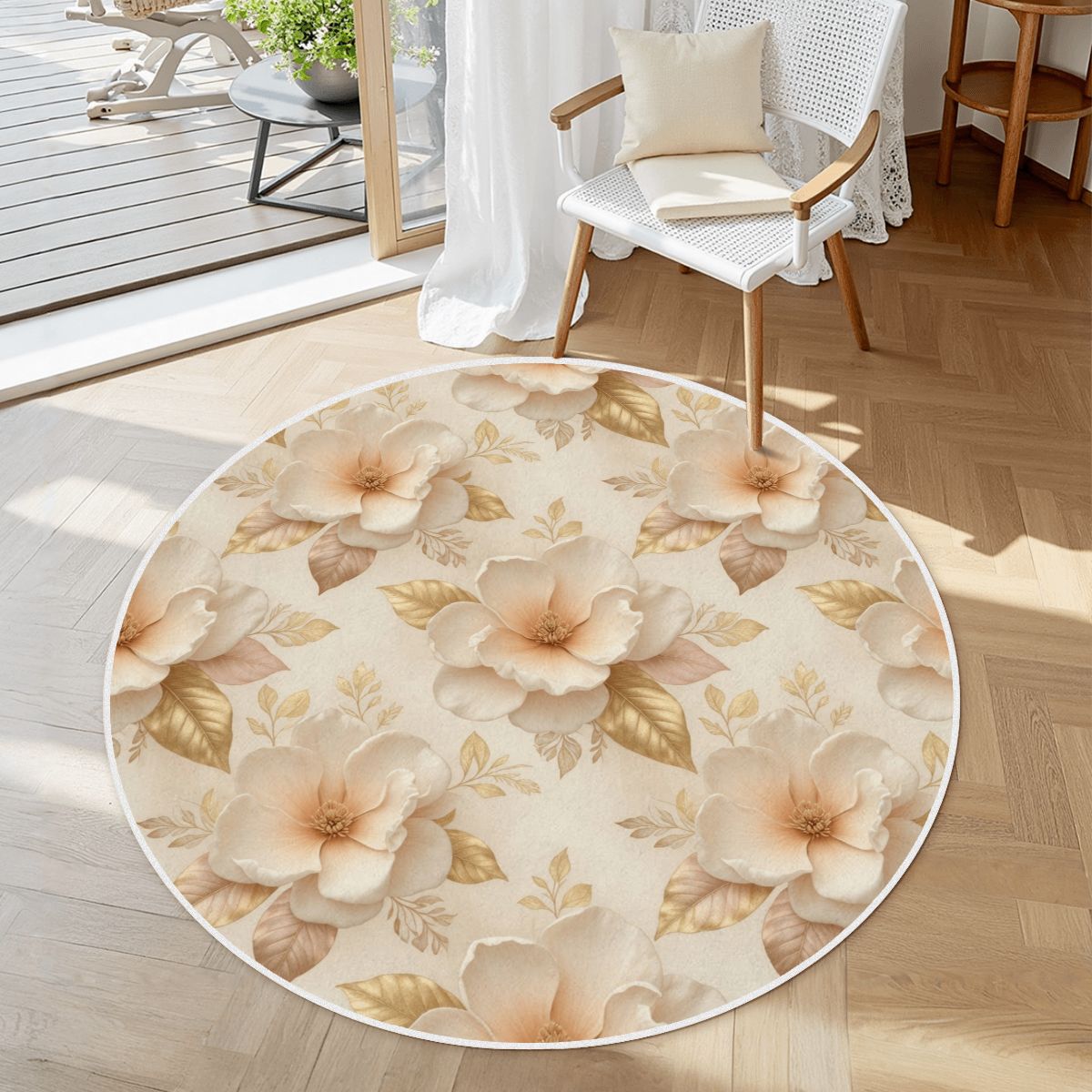 Magnolie Champagne — Dywan okrągły