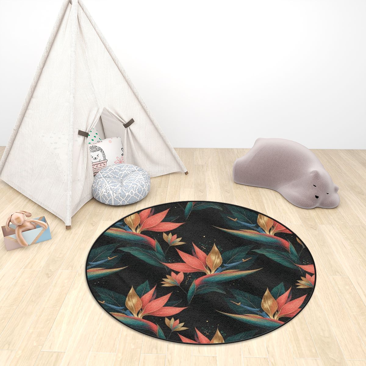 Multiple Sizes Crystal Velvet Round Area Rug 25rajskiptakaop