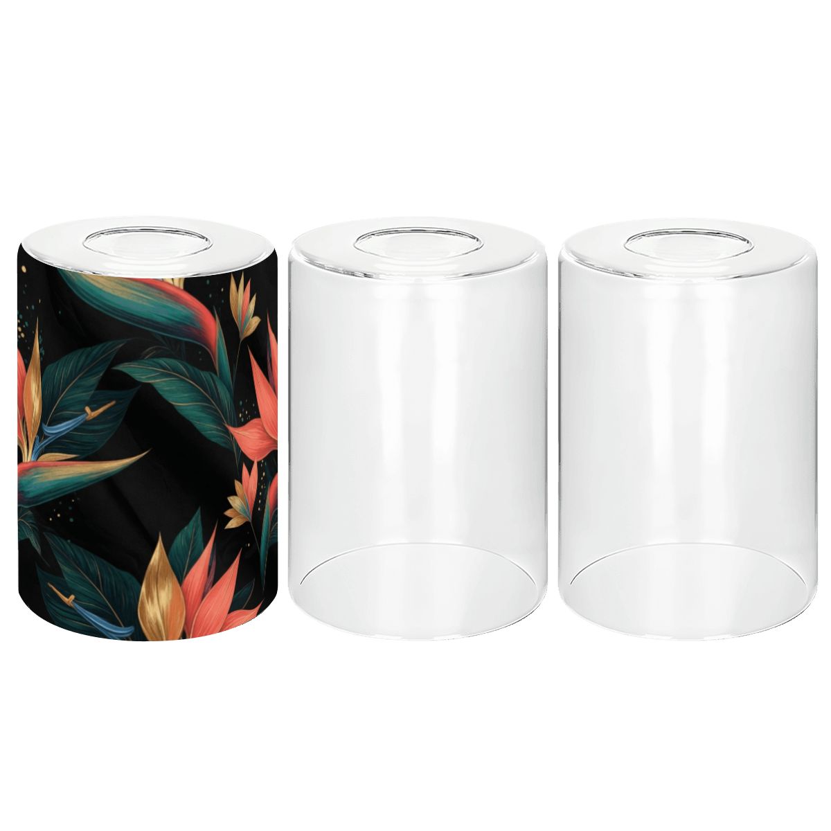 Cylindrical Glass Lampshade 3 pcs 25rajskiptakaop