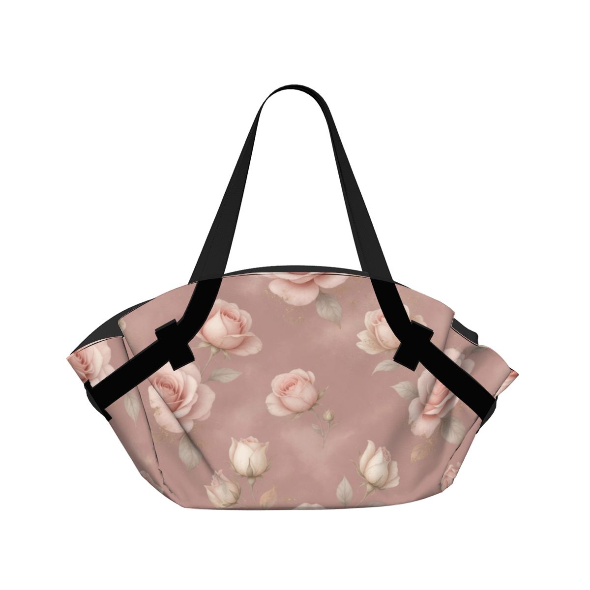 Foldable Picnic Blanket Tote Bag 02rozeblushaop