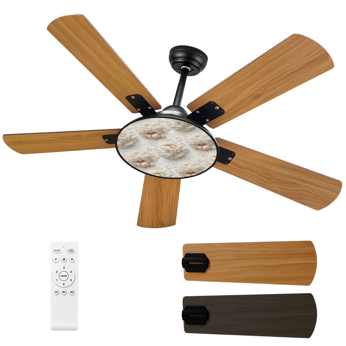 Ceiling Fan With Light 36peoniebialav2aop