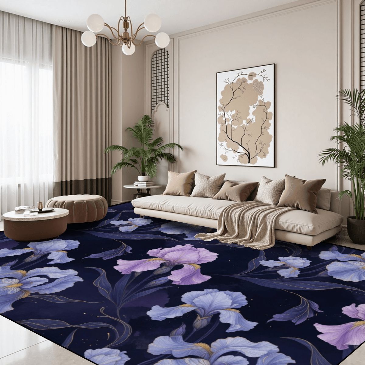Large Area Rug Floor Carpet (7:5) 13irysyindigoaop